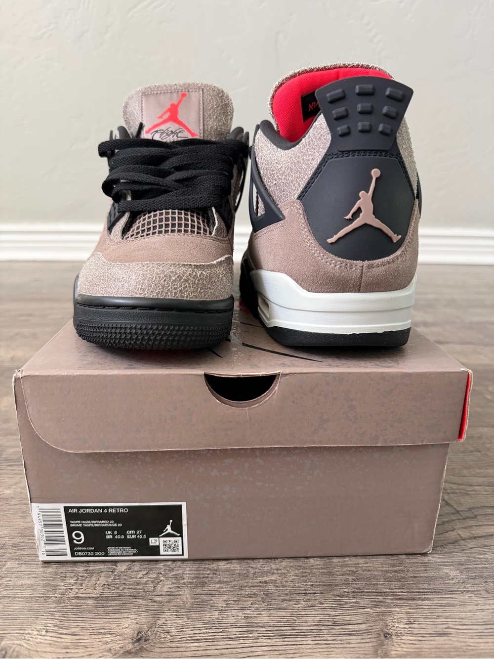 Nike Air Jordan 4 Retro Taupe Haze Mens Size 9 DB0732-200 OG Box Sneaker - Picture 8 of 13